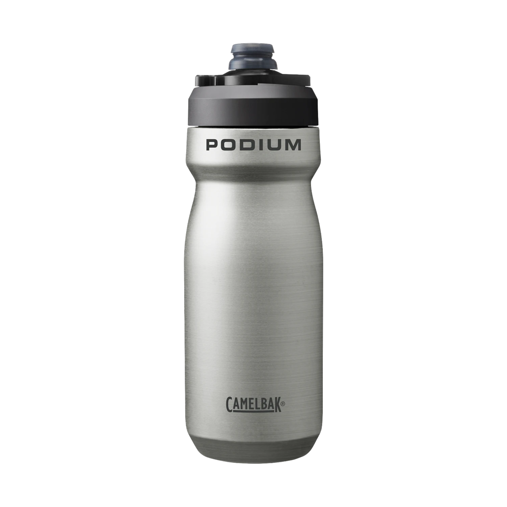Camelbak Podium Steel 18oz bottle closeup view in Stainless