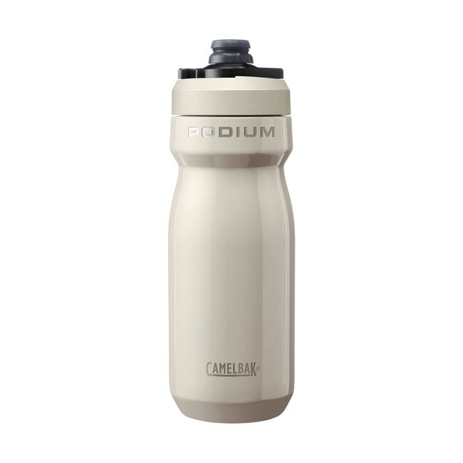 Camelbak Podium Steel 18oz bottle closeup view in Stone