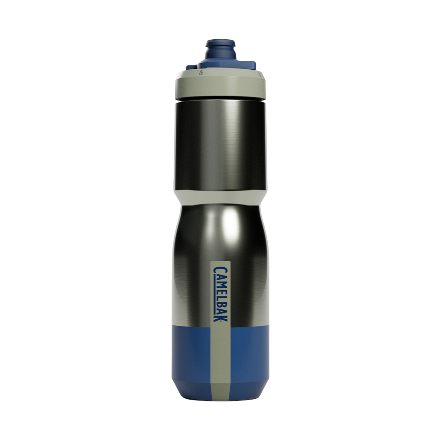 Camelbak Podium Steel 22oz bottle closeup view in Mercury Fog