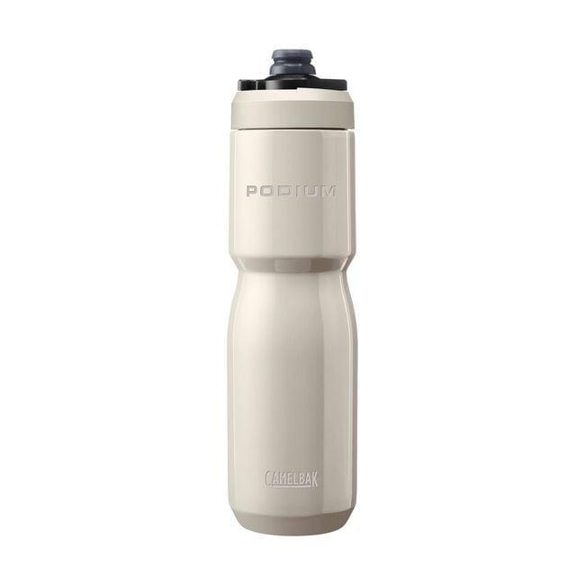 Camelbak Podium Steel 22oz bottle closeup view in Stone