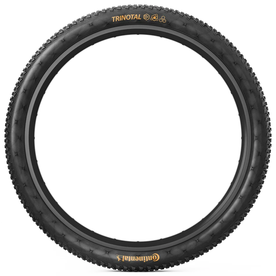 Continental Trinotal Tire installed on a rim complete side view 