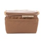 Outer Shell Drawcord Bicycle Handlebar Bag in Brown fabric. Designed for storing essentials on bike and one handed access.