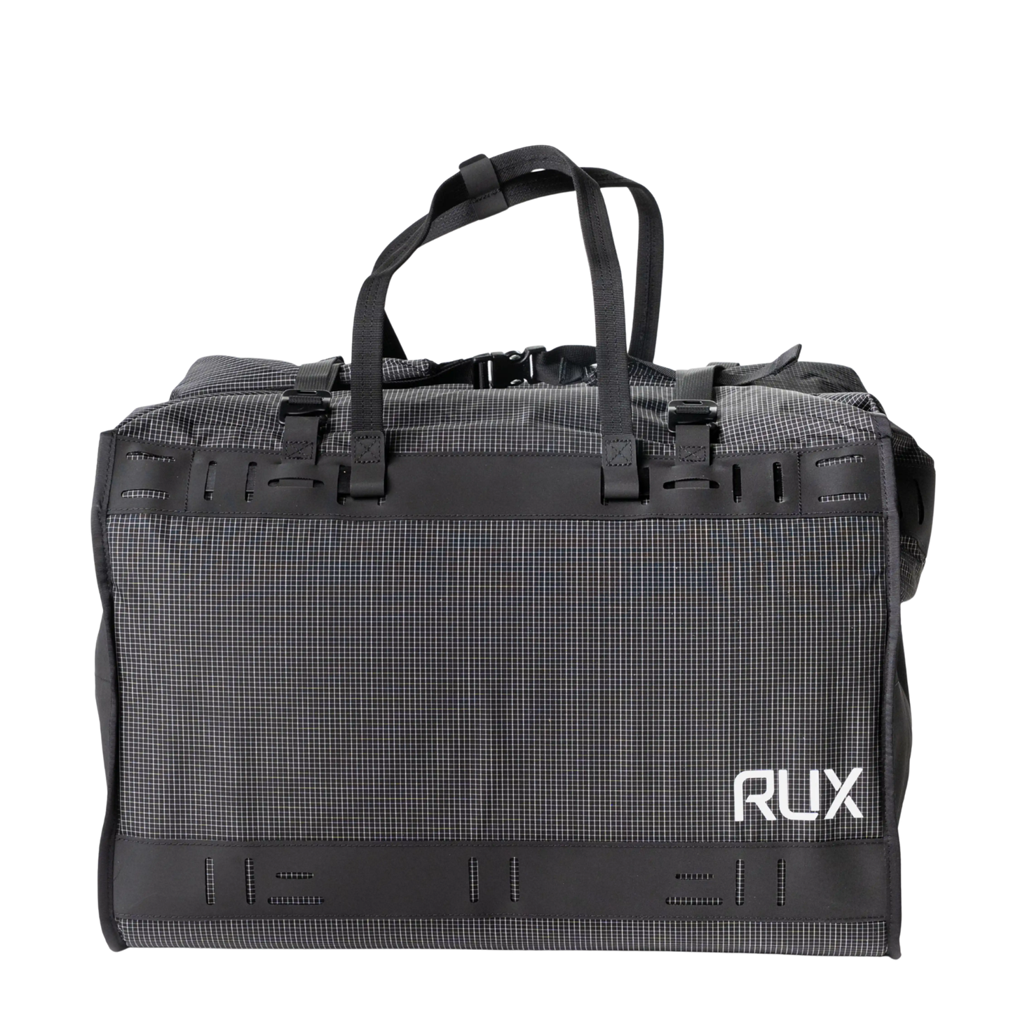 Rux Duffel Box 55L Plus in Green with Universal Shoulder Strap included. Storage and organization of outdoor gear for travel, camping, biking, climbing, and more.