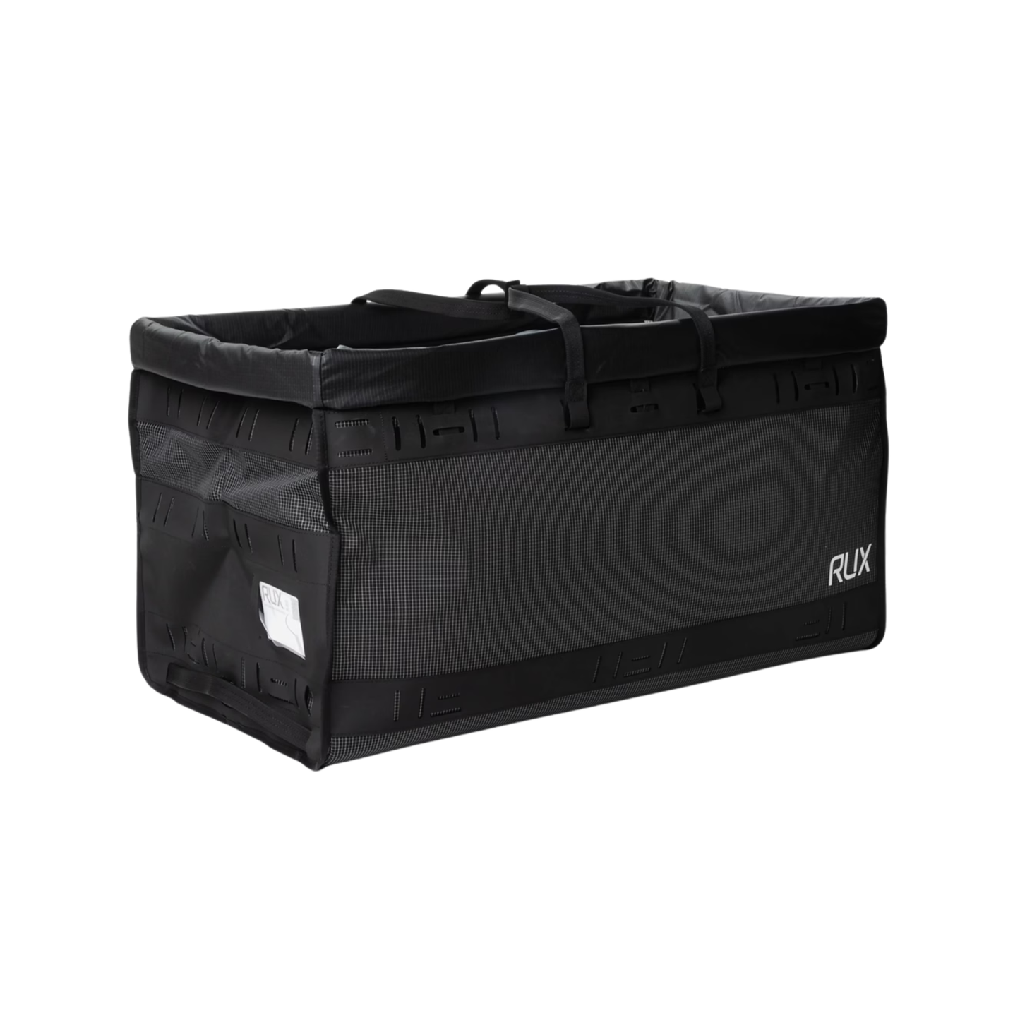 Rux Duffle Box 75L designed for outdoor gear storage used for camping, biking, rock climbing, travel and road tripping.