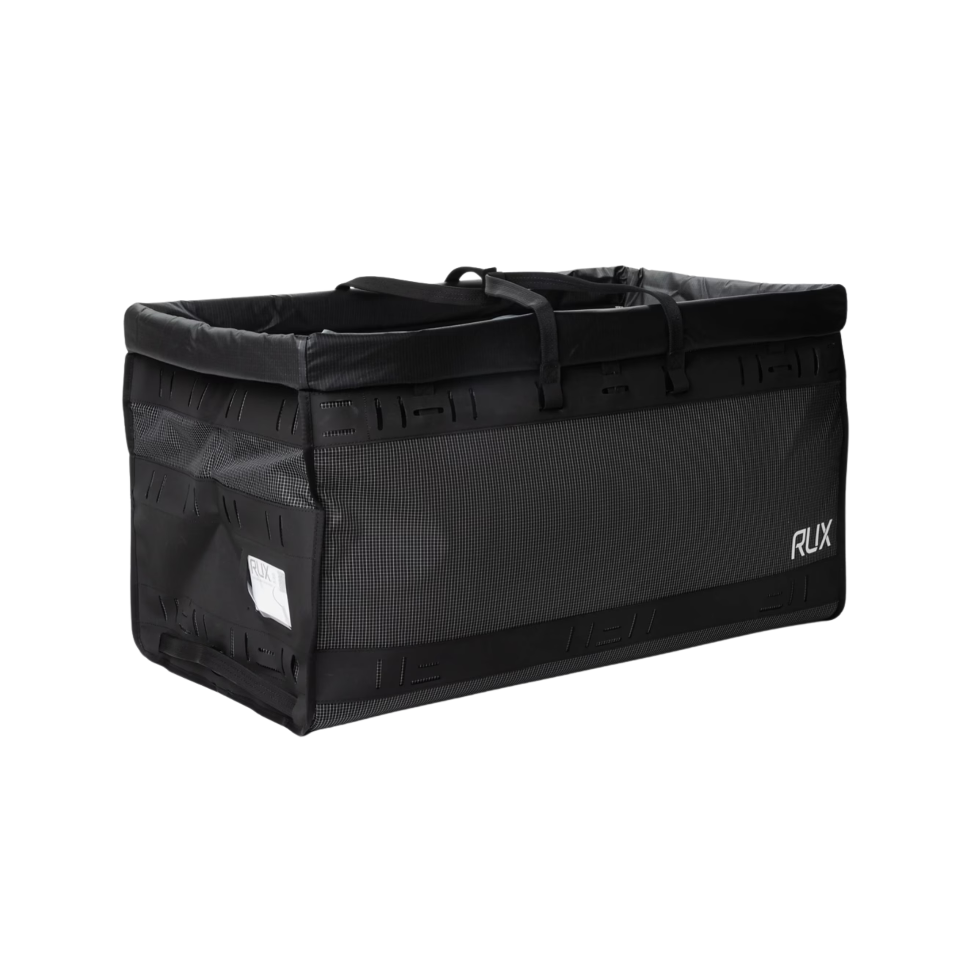 Rux Duffle Box 75L designed for outdoor gear storage used for camping, biking, rock climbing, travel and road tripping.