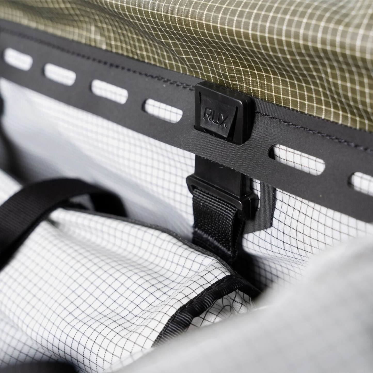 Rux Duffle Box 75L designed for outdoor gear storage used for camping, biking, rock climbing, travel and road tripping.