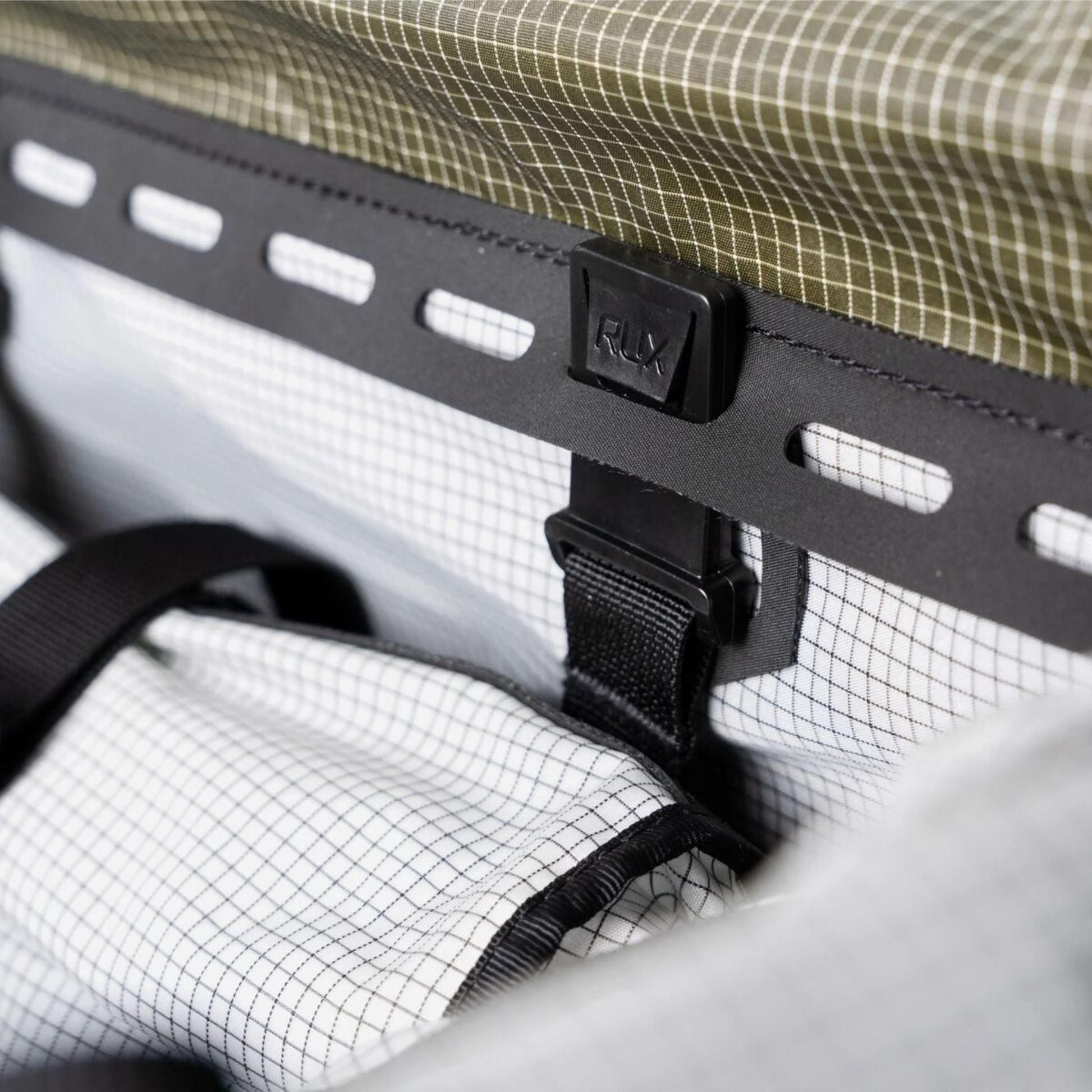 Rux Duffle Box 75L designed for outdoor gear storage used for camping, biking, rock climbing, travel and road tripping.