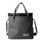 RUX 15L Waterproof Tote in Black designed for travel, commuting, everyday carry, camping with accessory and laptop compartments