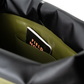 RUX 15L Waterproof Tote in Green designed for travel, commuting, everyday carry, camping with accessory and laptop compartments