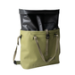 RUX 15L Waterproof Tote in Green designed for travel, commuting, everyday carry, camping with accessory and laptop compartments