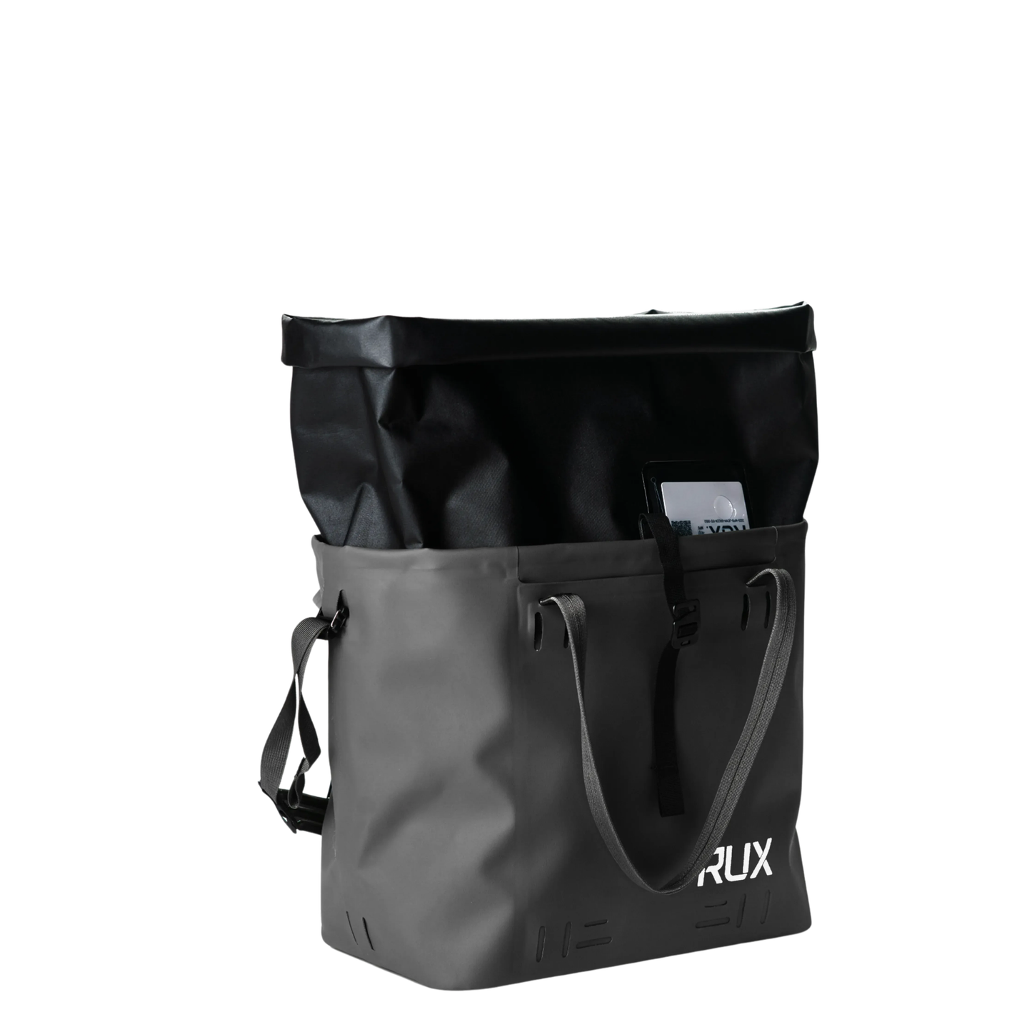 Rux 30L Waterproof Tote for gear hauling and storage and everyday carry.  Ideal for commuting, camping, travel, rock climbing, and biking gear carry and storage.