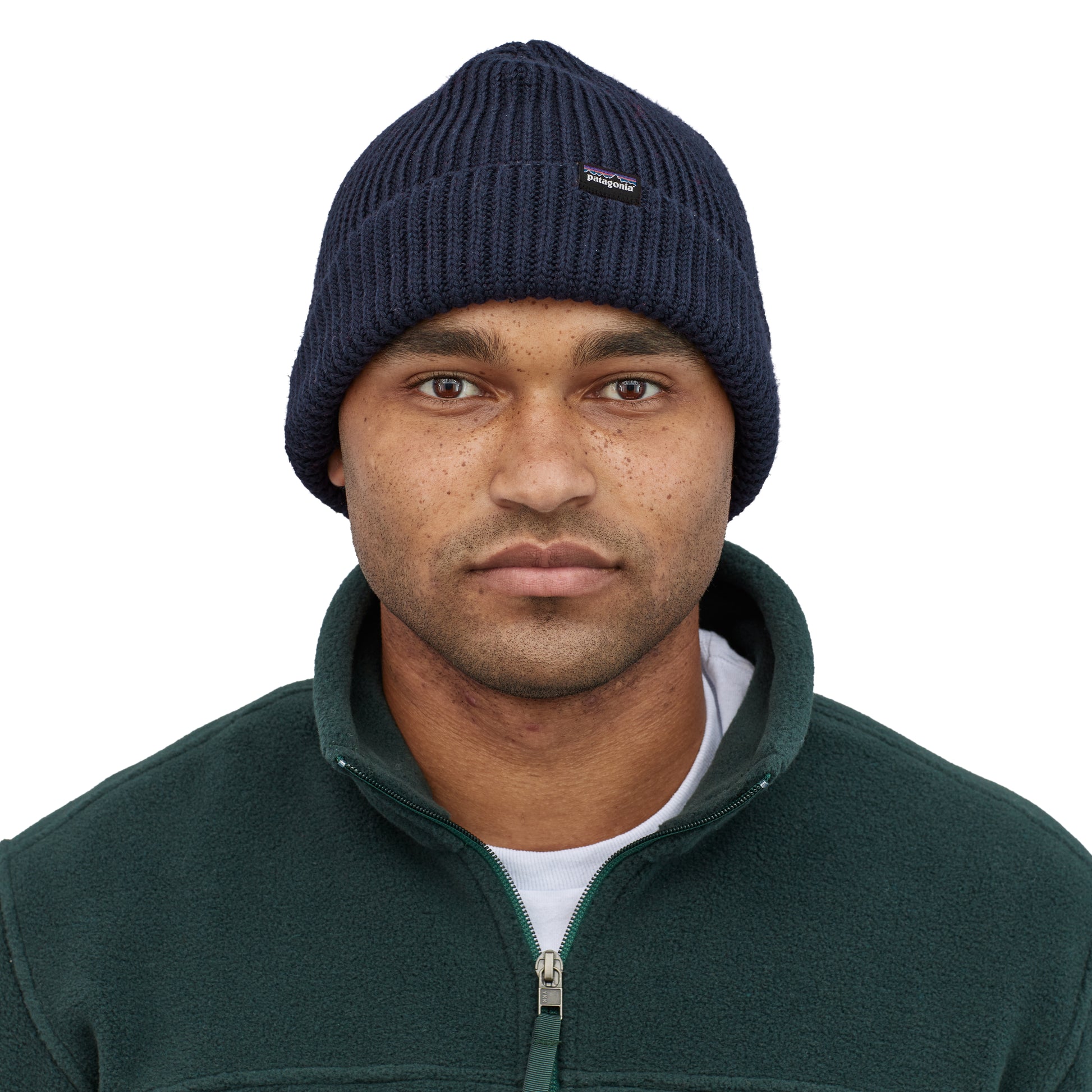 Patagonia Fisherman's Rolled Beanie in Crisp Grey - Winter Beanies - Polyester