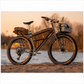 Wilde Supertramp frameset in Dirt Champagne designed for custom builds for bikepacking, ATBs, trekking with mounts for all accessories - example of fully loaded and built Supertramp