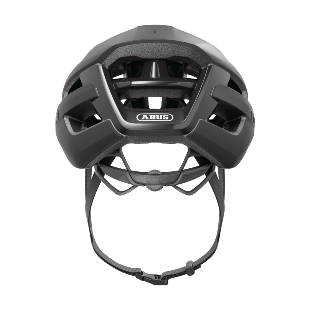 ABUS PowerDome cycling helmet featuring lightweight in-mould construction, streamlined profile, upper ventilation scoop and adjustable rear fit system.