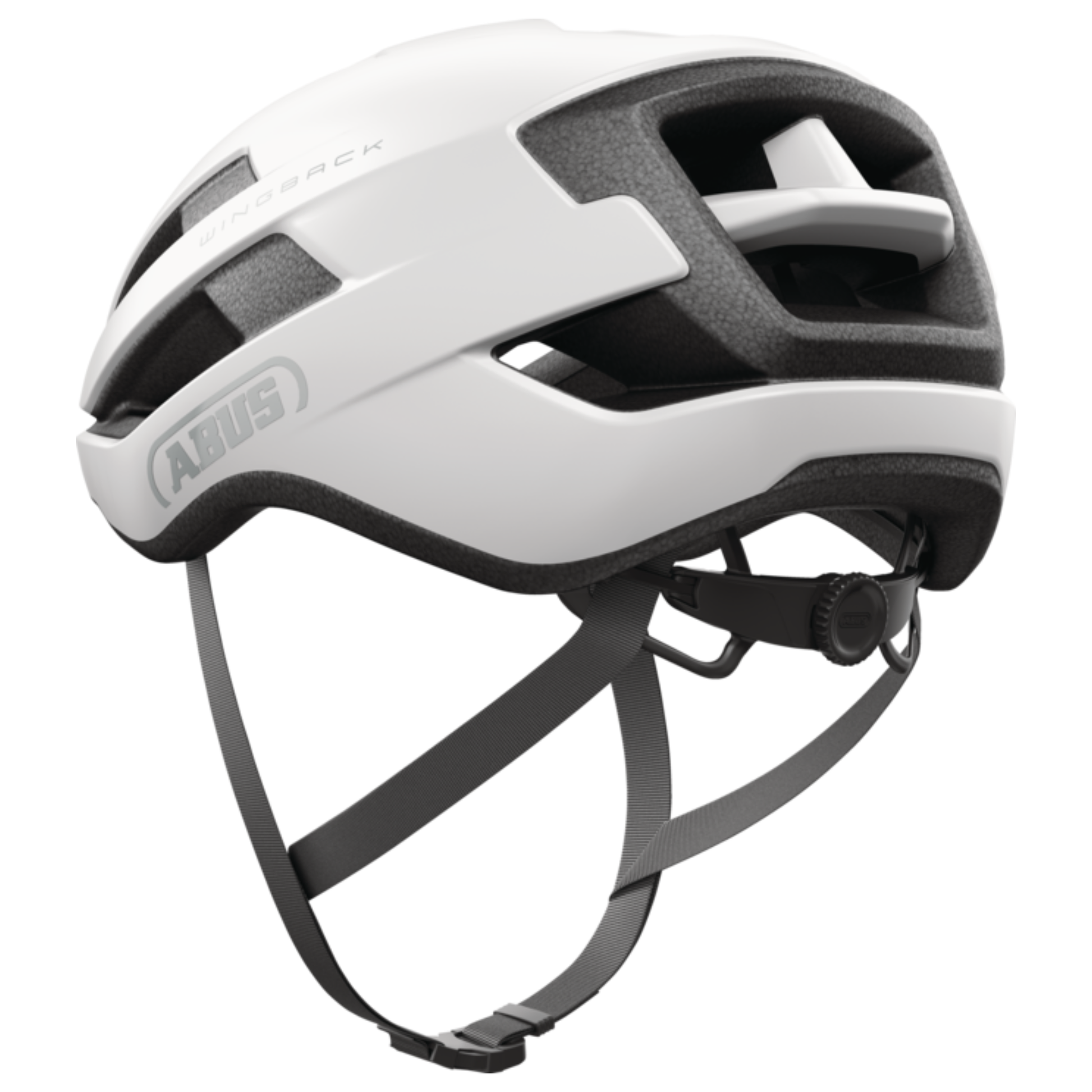 ABUS WingBack helmet polar white back left side view