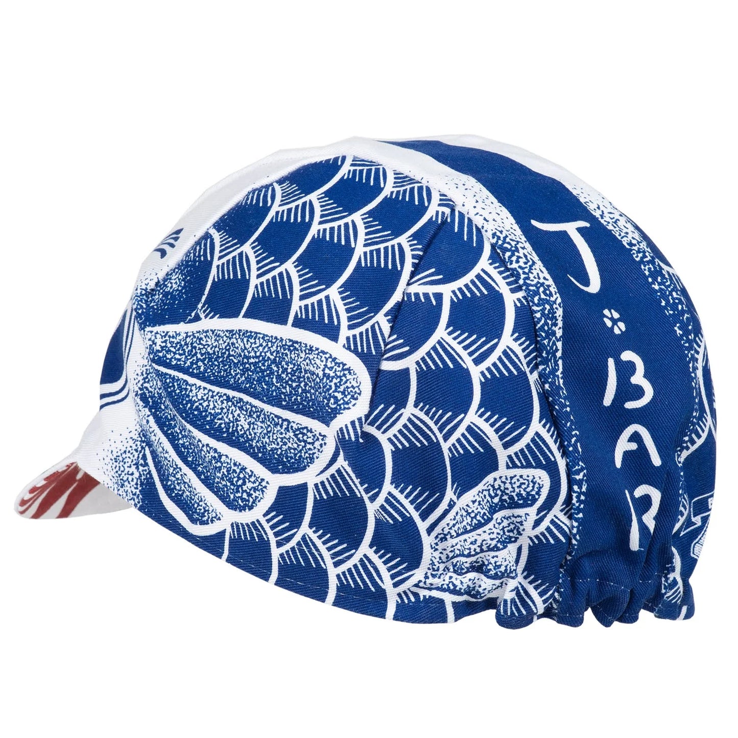 SimWorks Art Collective J Bar cycling cap back view