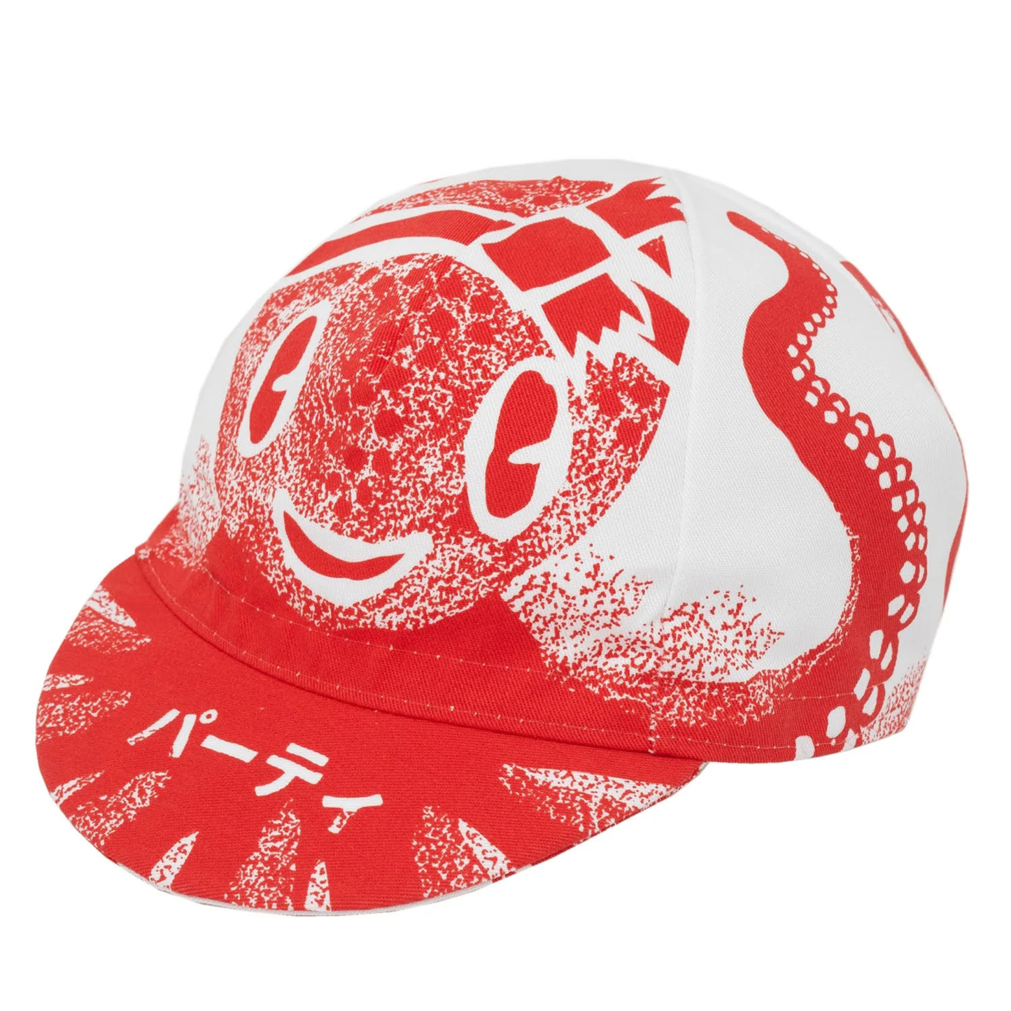 SimWorks Art Collective Tako Party cycling cap top left view