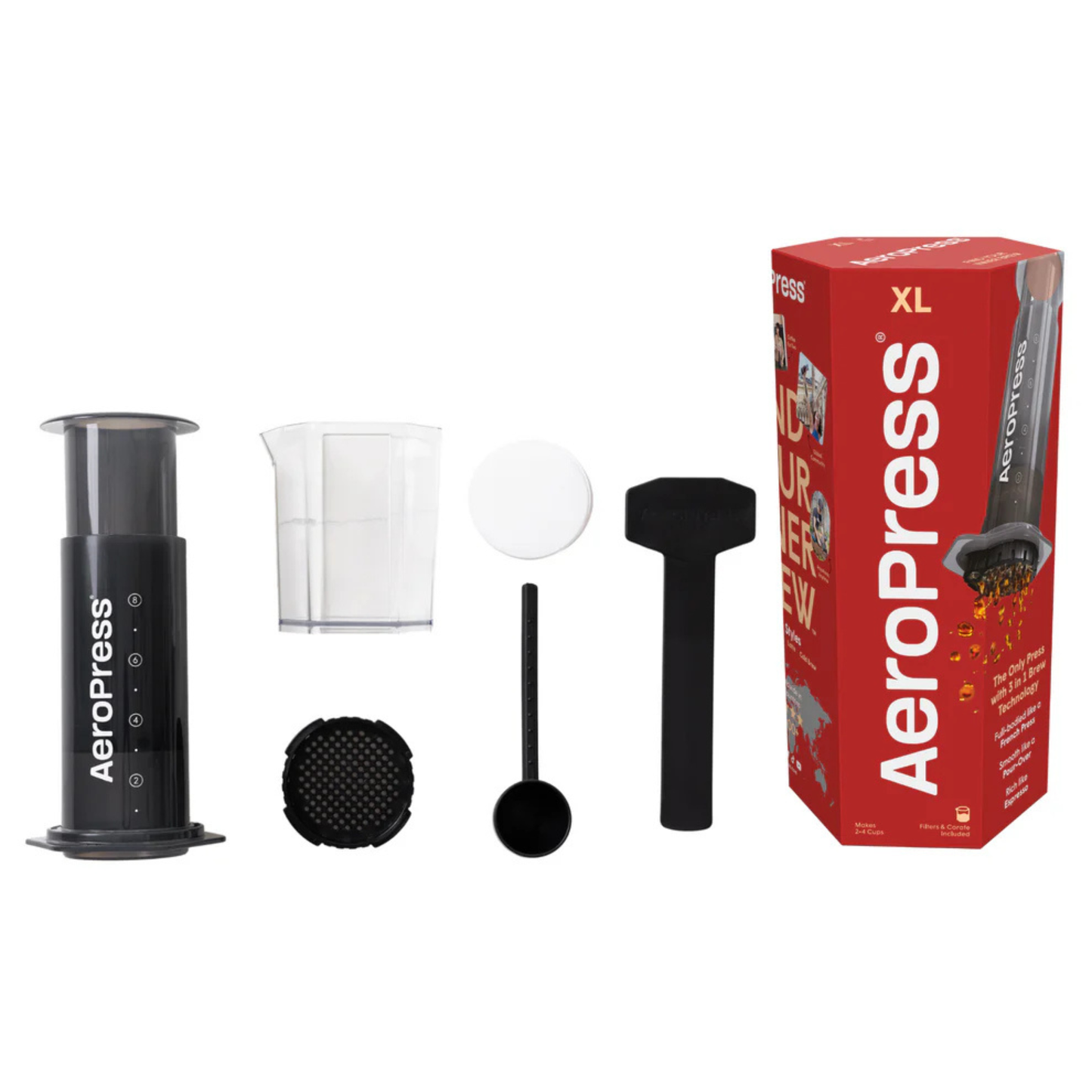 AeroPress XL all parts included general view