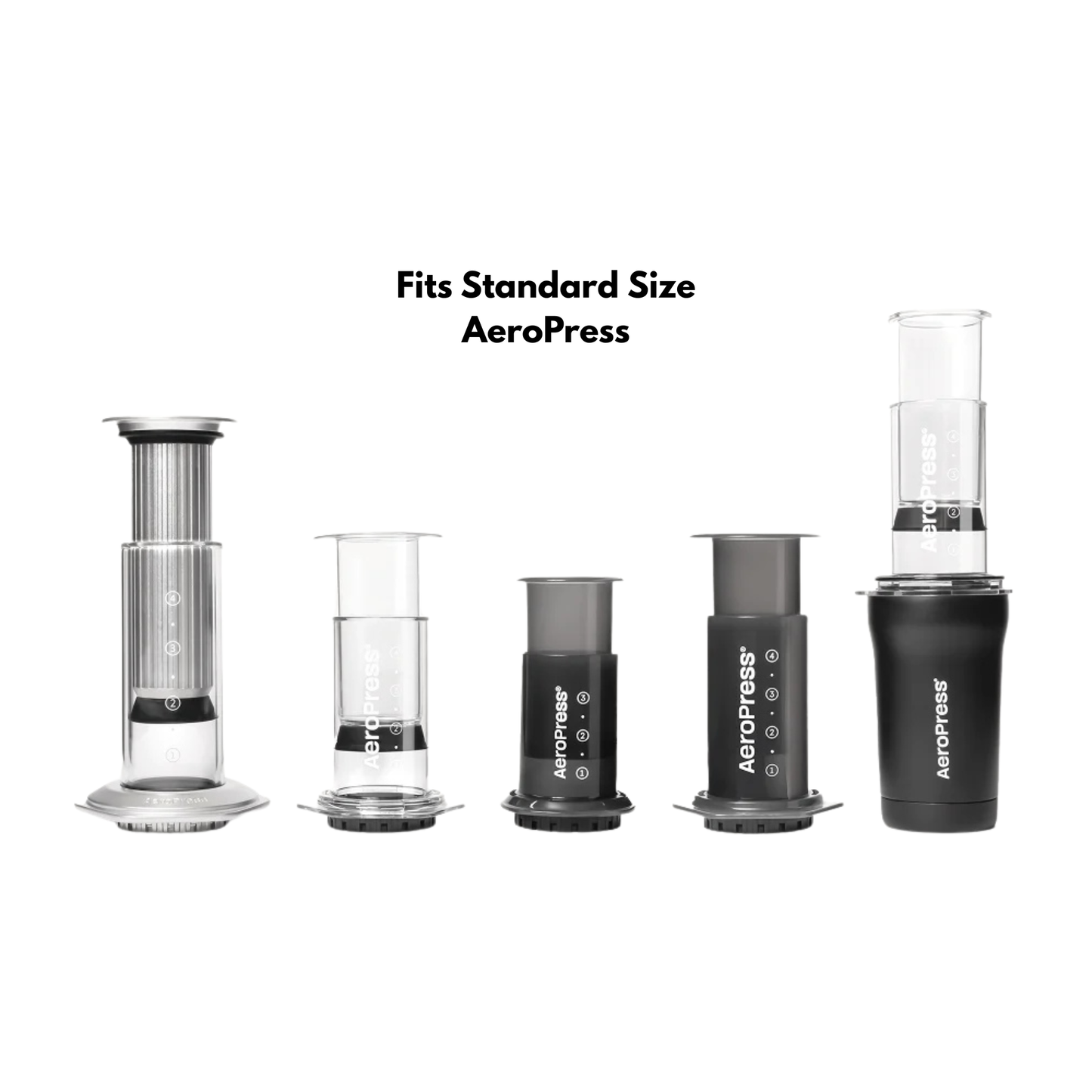 all the compatible AeroPress Sizes view