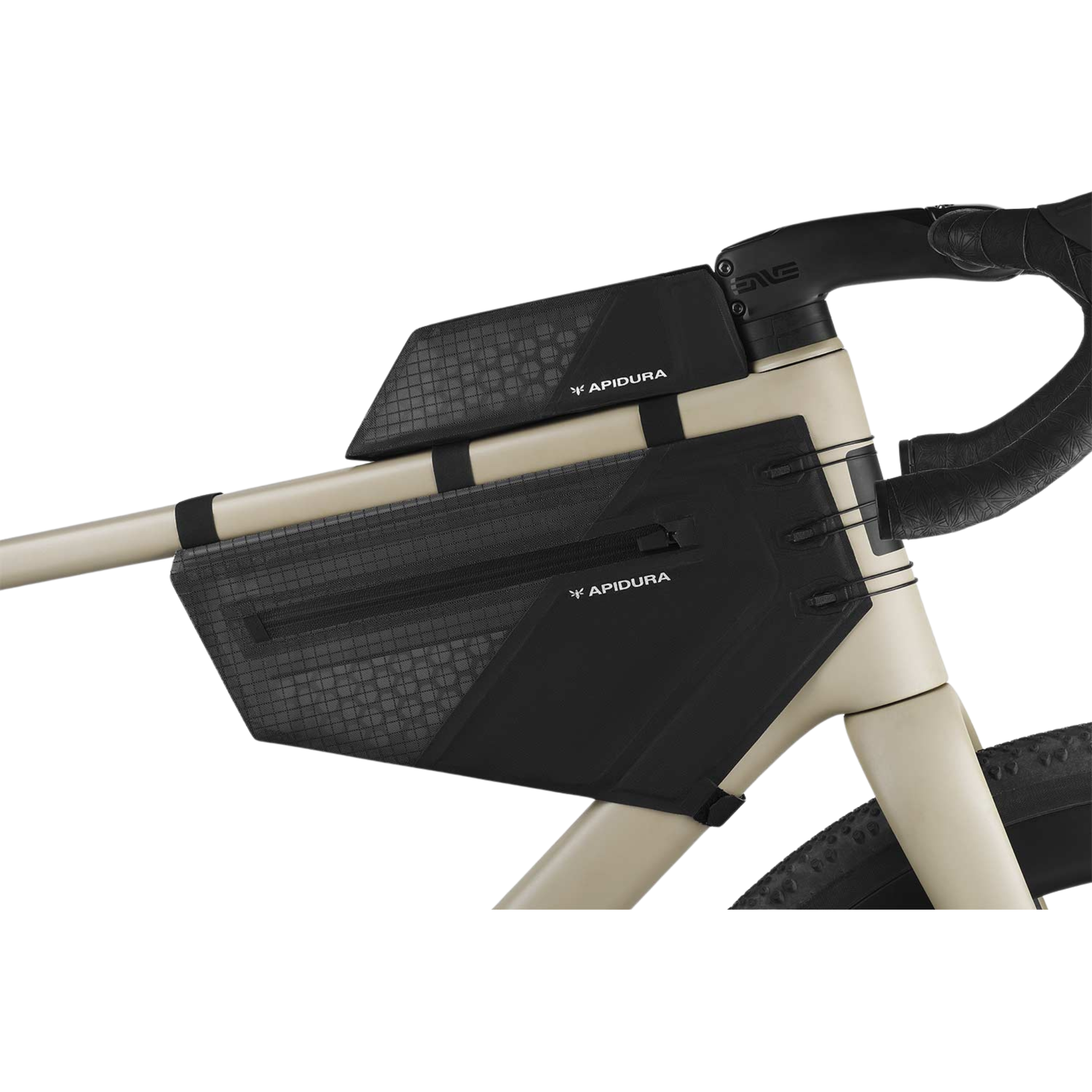 Apidura Aero System L/XL full setup mounted on a bike side view