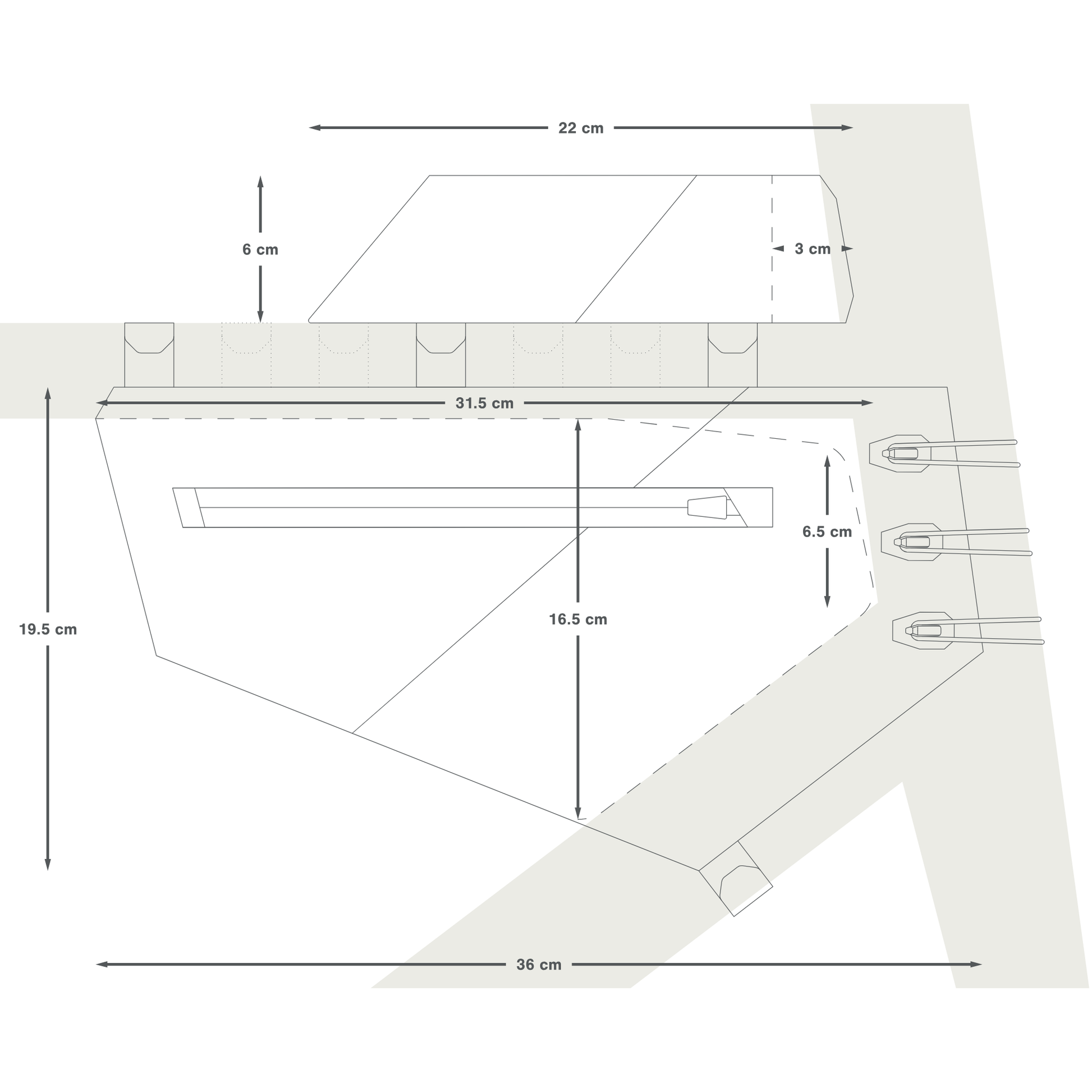 Aero System L/XL sizing chart with dimensions labeled