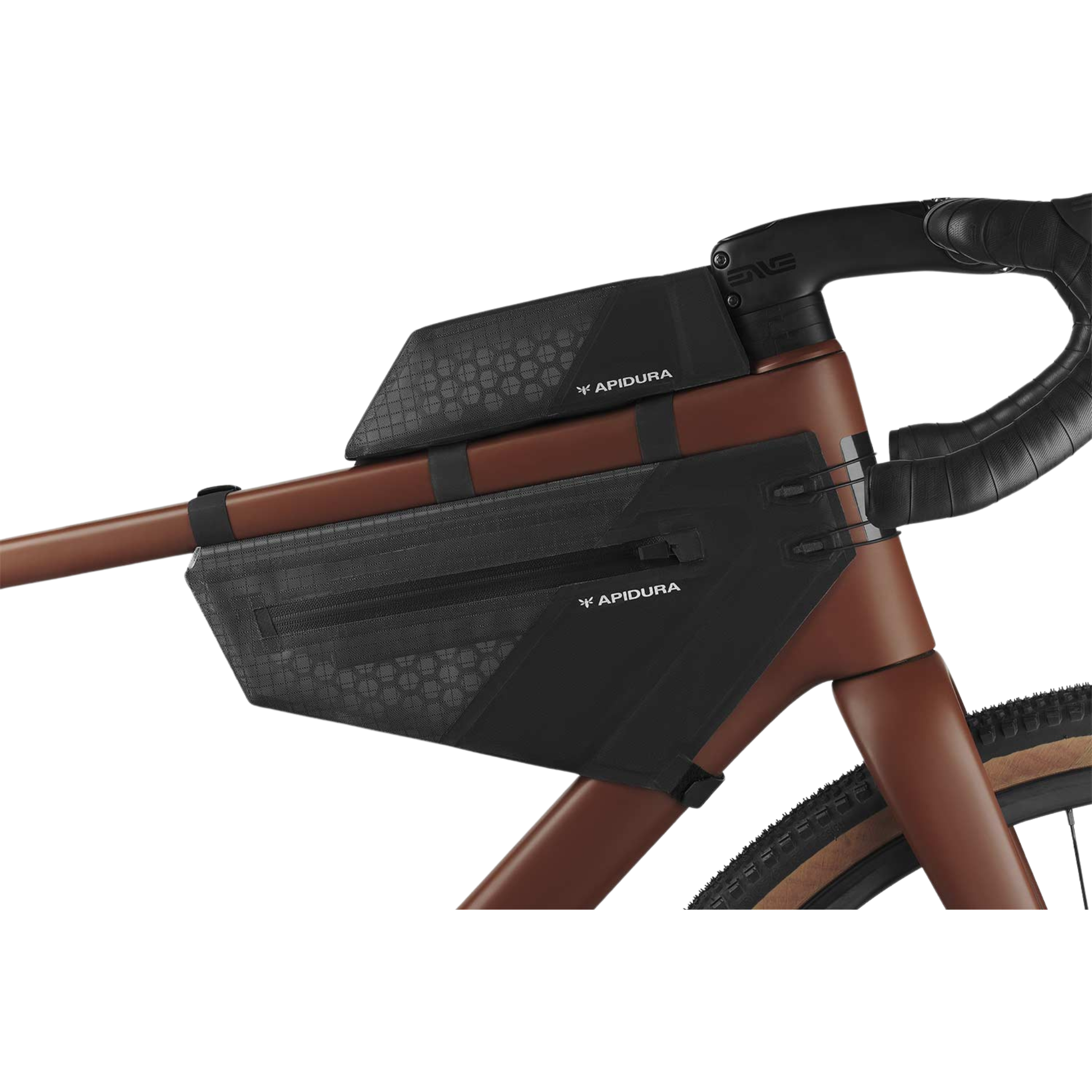 Apidura Aero System S/M full setup mounted on a bike right side view 