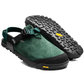 Bedrock Sandals Mountain Clog Leather Suede in Cascade Green colour 
