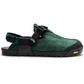 Bedrock Sandals Mountain Clog Leather Suede in Cascade Green colour side profile