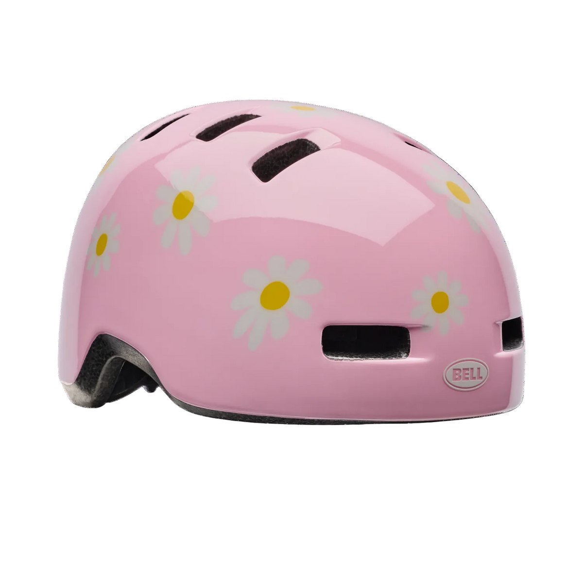 Bell Lil' Ripper kids bicycle helmet with compact shell, Action Fit adjustable dial system and no-pinch side buckle.