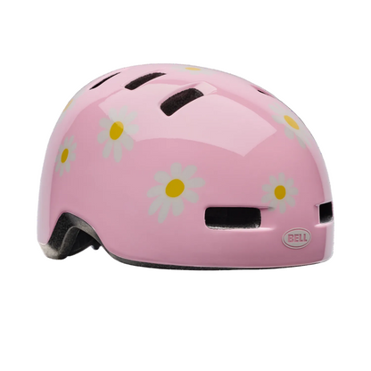 Bell Lil' Ripper kids bicycle helmet with compact shell, Action Fit adjustable dial system and no-pinch side buckle.