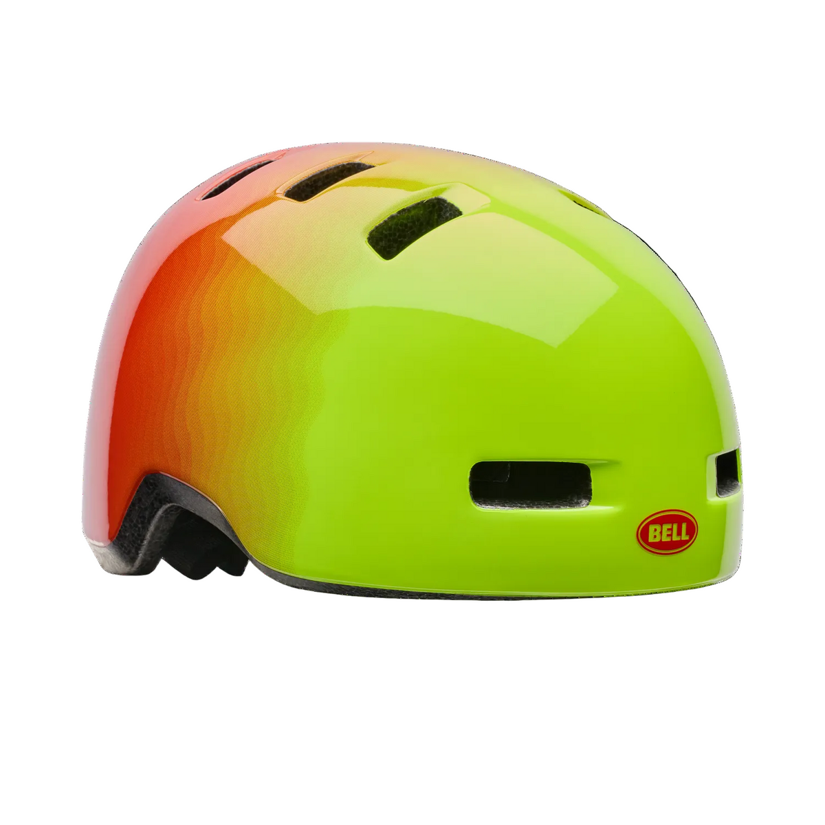 Bell Lil' Ripper kids bicycle helmet with compact shell, Action Fit adjustable dial system and no-pinch side buckle.