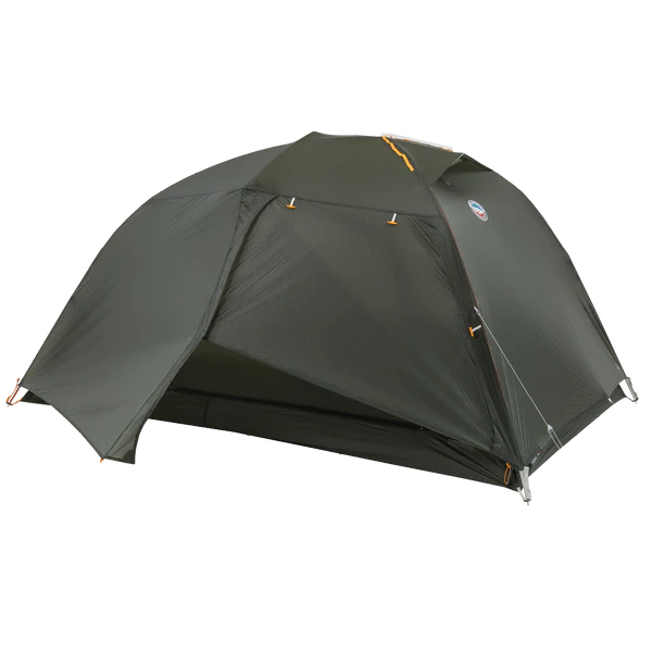 Big Agnes Copper Spur UL2 Bikepack two person ultralight tent with one door semi opened