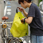 Blue Lug 137 Tote Bag designed for Wald 137 bicycle baskets, featuring a drawcord closure and adjustable shoulder strap, available in assorted fabrics.