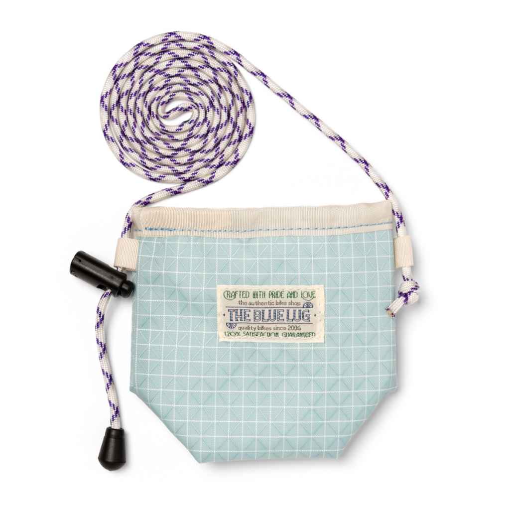 Blue Lug Can Cooler Pouch featuring Grid Rip nylon fabric, insulated construction and side attachment loops for carrying.