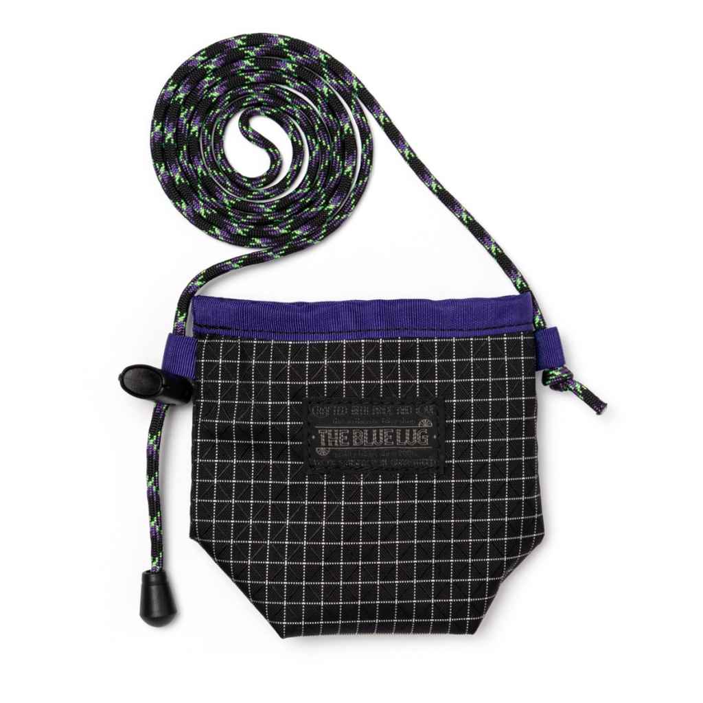 Blue Lug Can Cooler Pouch featuring Grid Rip nylon fabric, insulated construction and side attachment loops for carrying.