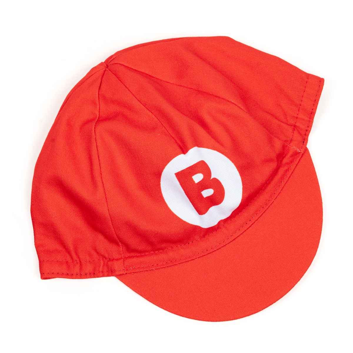 Blue Lug Jump and Dash cotton cycling cap featuring playful, video game-inspired artwork and classic cycling cap styling.
