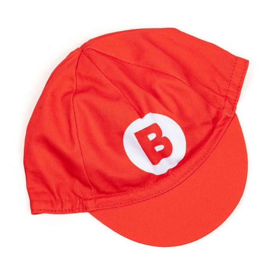 Blue Lug Jump and Dash cotton cycling cap featuring playful, video game-inspired artwork and classic cycling cap styling.