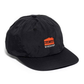 Blue Lug House Logo Cap lightweight nylon six-panel cycling cap in black on white background