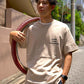 Blue Lug Tire Air T-Shirt in sand with front graphic. Available Canada wide.