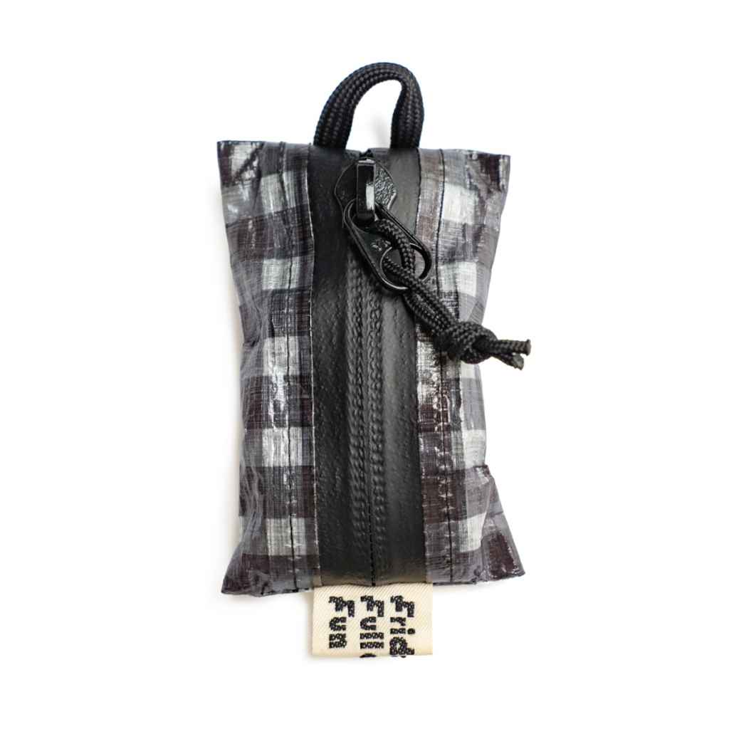 Blue Lug Kozeni Pouch, a compact Japanese-made coin and accessory pouch available in assorted technical fabrics and printed designs.