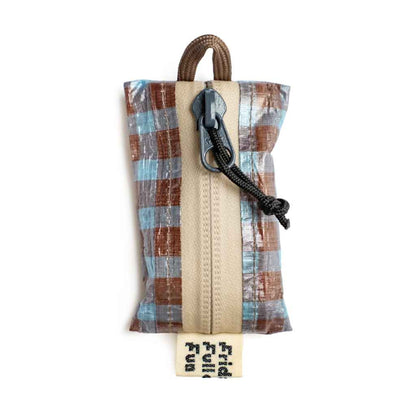 Blue Lug Kozeni Pouch, a compact Japanese-made coin and accessory pouch available in assorted technical fabrics and printed designs.