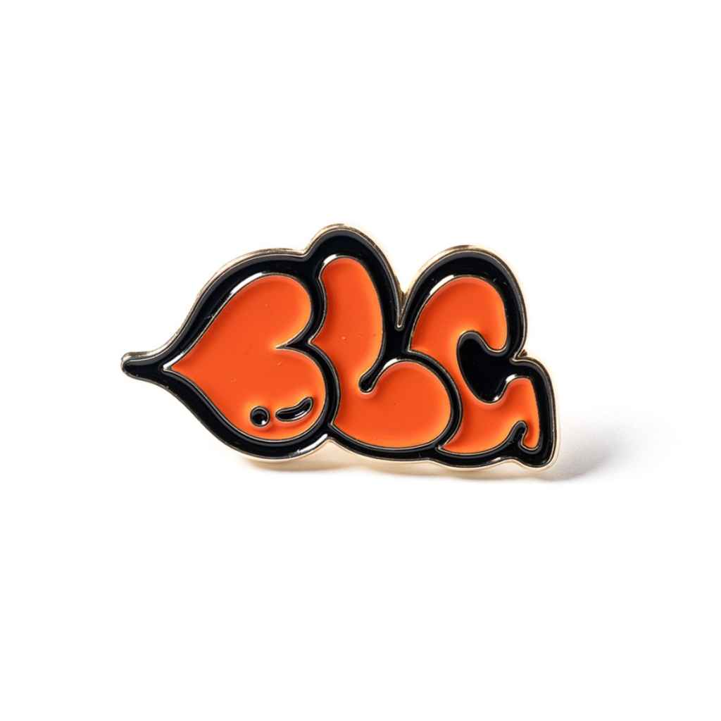 Assorted Blue Lug decorative pins featuring playful original artwork and designs for jackets, hats and bags.