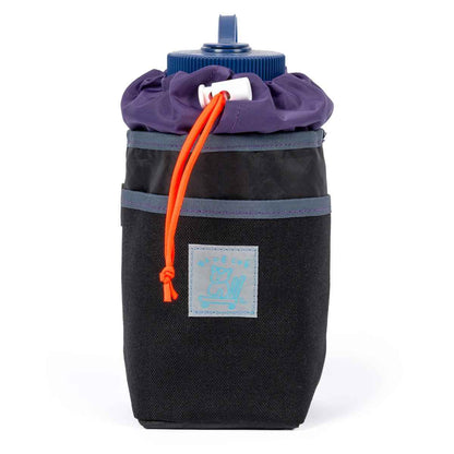 Blue Lug Stem Pouch in Black Ecopak. Made in Japan bicycle feedbag, now available in Toronto, Canada. Designed for storing essentials on the bike.