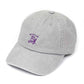 Blue Lug Tandem cotton dad hat featuring embroidered Cart Skater Cat artwork on the front.