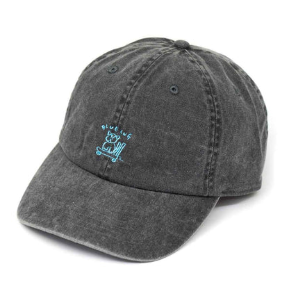Blue Lug Tandem cotton dad hat featuring embroidered Cart Skater Cat artwork on the front.