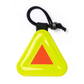 Blue Lug Triangle Reflector in Yellow on white bike ground