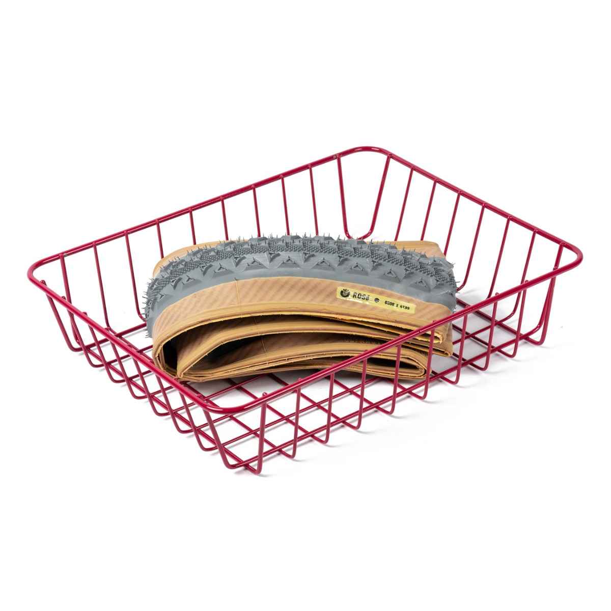 Blue Lug Select Everyday Basket, steel bicycle basket for front or rear racks with durable wire construction and everyday cargo capacity