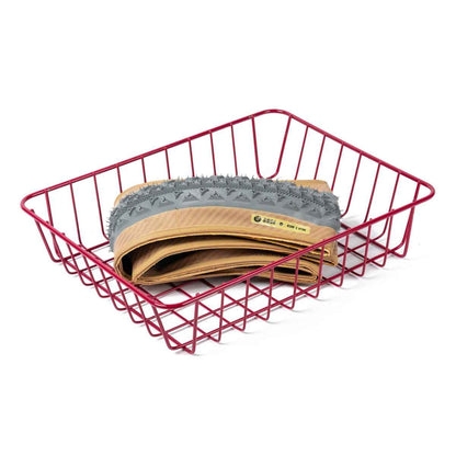 Blue Lug Select Everyday Basket, steel bicycle basket for front or rear racks with durable wire construction and everyday cargo capacity