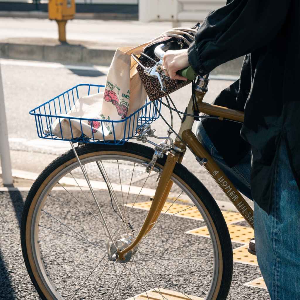 Blue Lug Select Everyday Basket, steel bicycle basket for front or rear racks with durable wire construction and everyday cargo capacity