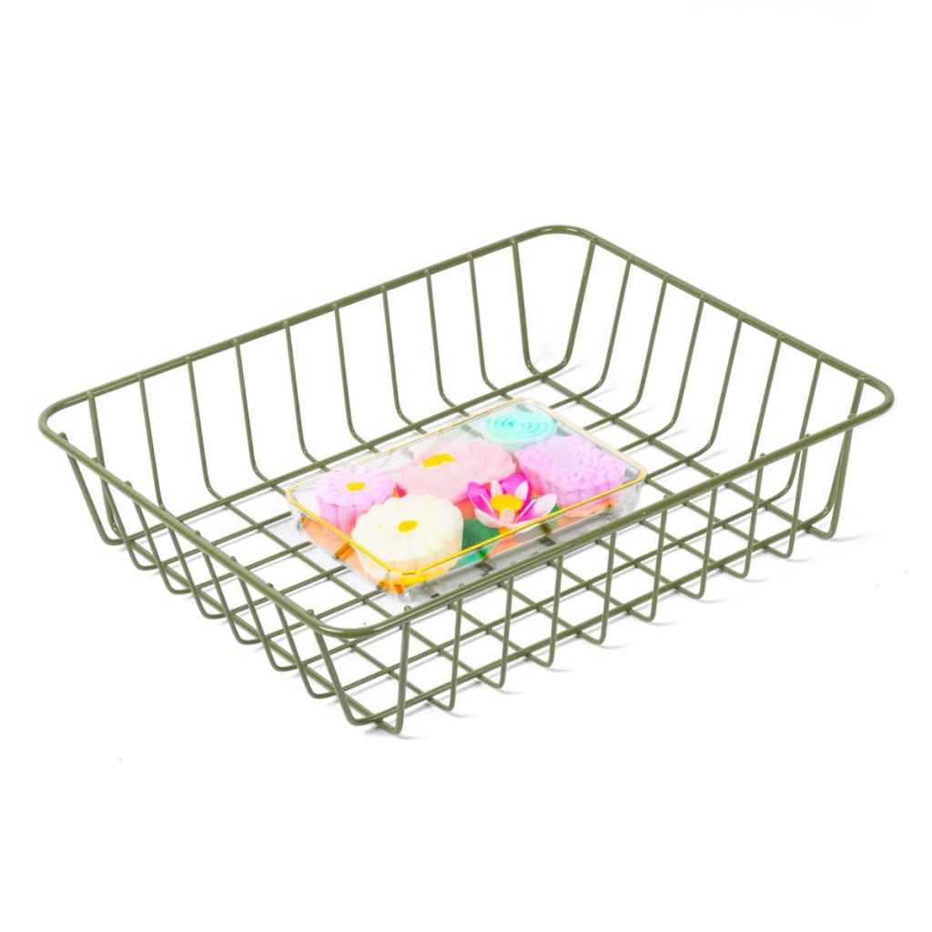 Blue Lug Select Everyday Basket, steel bicycle basket for front or rear racks with durable wire construction and everyday cargo capacity